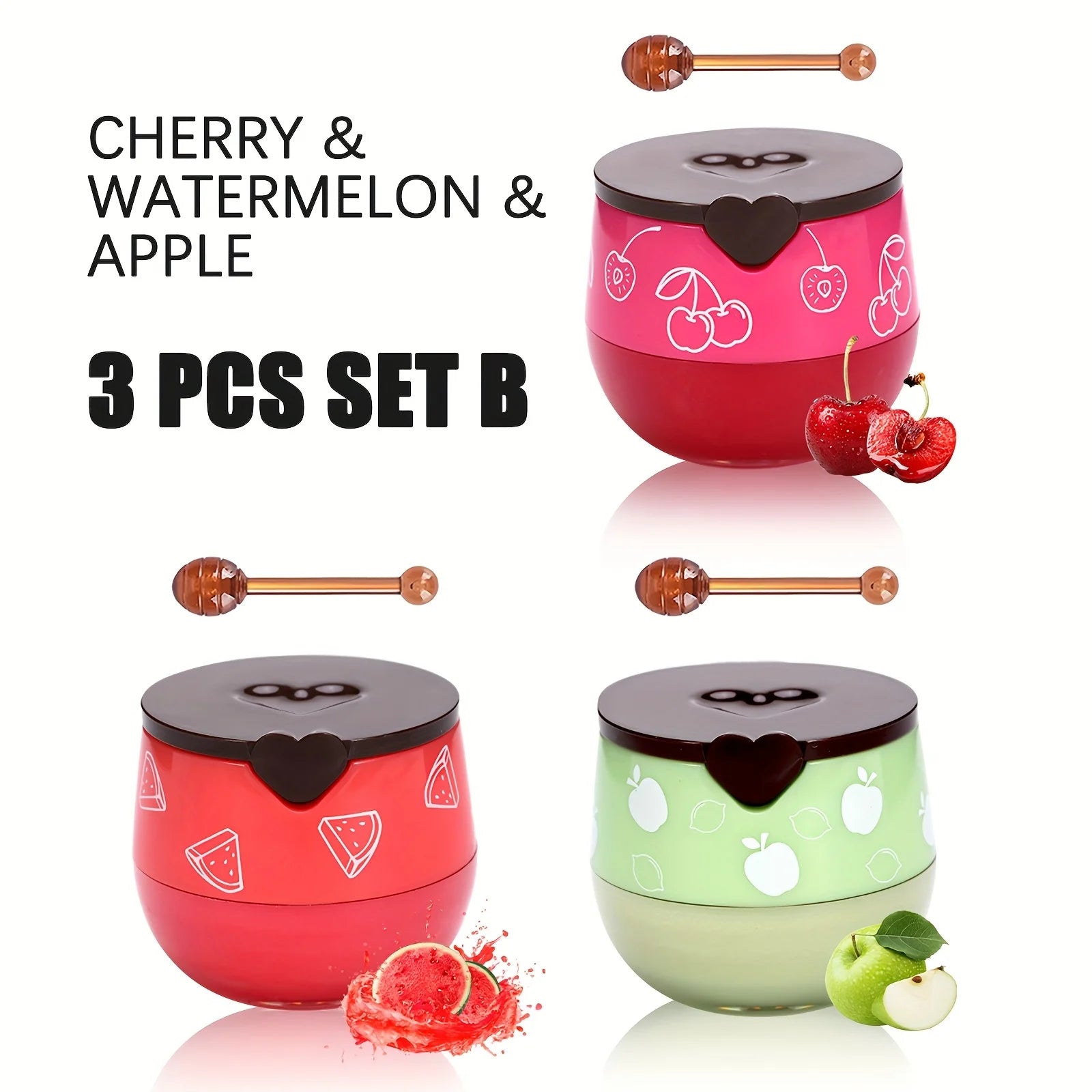 Lip Mask Honey Pot, Moisturizing Lip Mask with Brush, Lip Sleeping Mask Overnight, Hydrating Lip Balm, Lip Mask Propolis