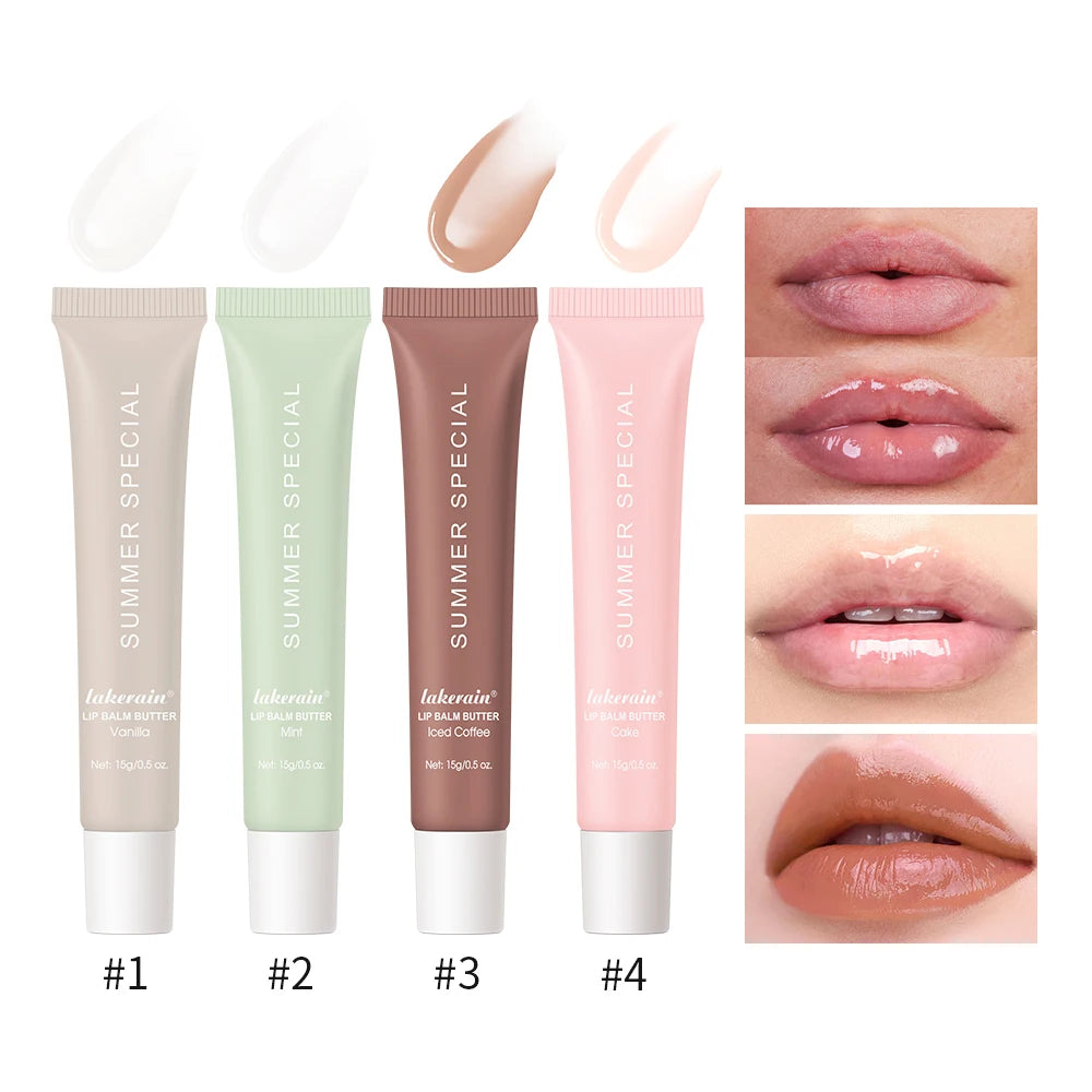 Lakerain Summer Lip Balm Set - Deep Hydration & silk Gloss Finish (5-Piece Bundle)
